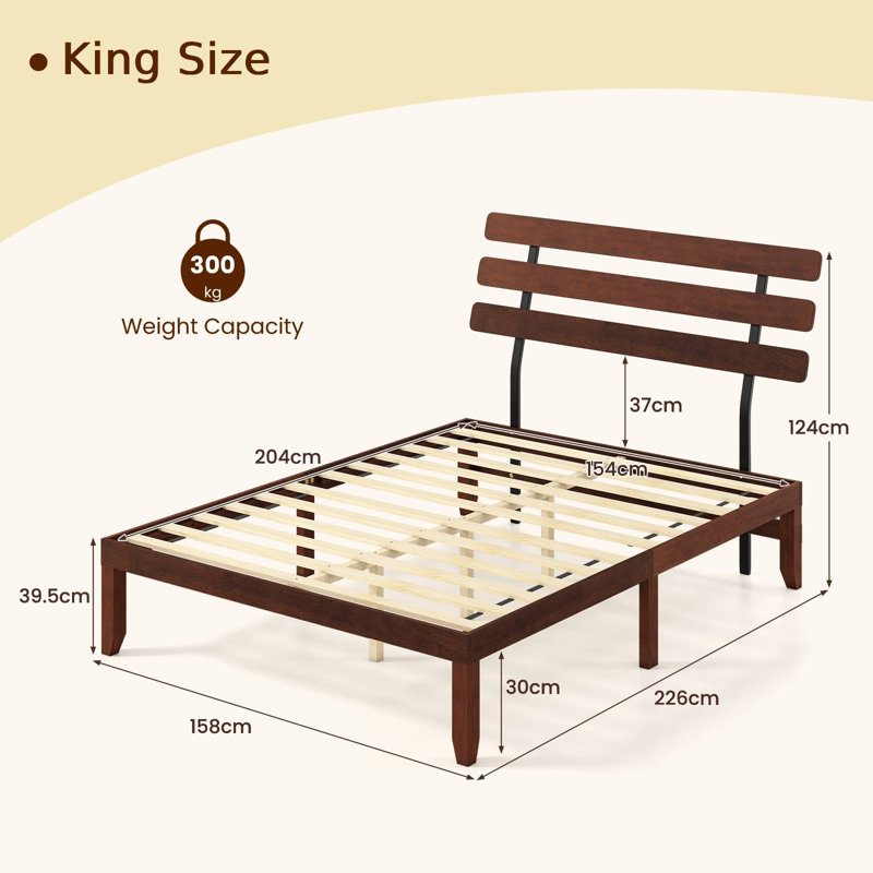 Bed, Brown, Kingsize (5')