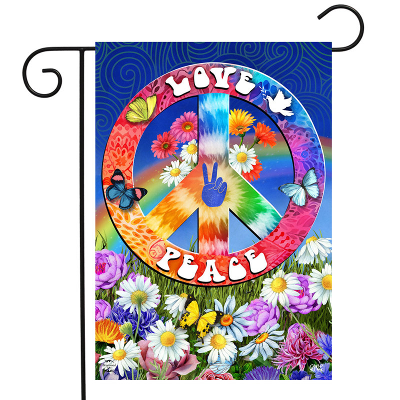 Peace and Love Garden - drapeau