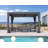 PURPLE LEAF Louvred Pergola with Netting and Curtains-96924933