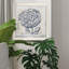 Indigo floral sur lin III - Toile encadrée de qualité supérieure - Toile encadrée de qualité supérieure - reproduction de cadre photo-2143341344-2080362191-2080313905