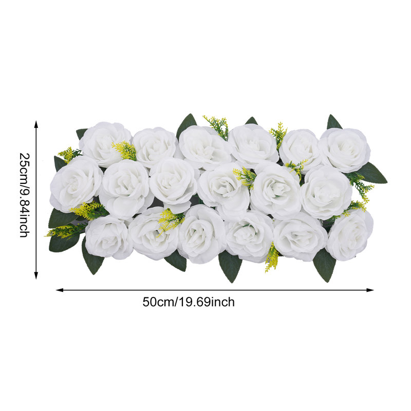 McMahon Artificial Wedding Dining Table Flower Centerpiece, White