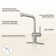 CASAINC Single-Handle Pull Out Kitchen Single Hole Faucet with Deck Plate