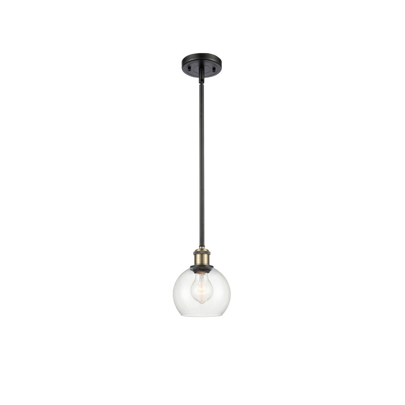 Luminaire suspendu sphère 1 lumière Cindi, Ampoule non incluse, Laiton antique noir
