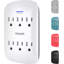 Robinet mural à 6 prises avec protection contre les surtensions Philips, 900J, blanc, SPP3461WA / 37