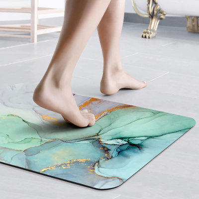 Tapis de salle de bain Tapis de salle de bain ultra-absorbant à séchage rapide et mince sous la porte