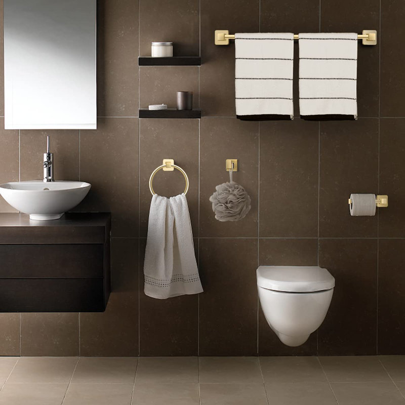 Ensemble de quincaillerie de salle de bain 4 pièces, Or