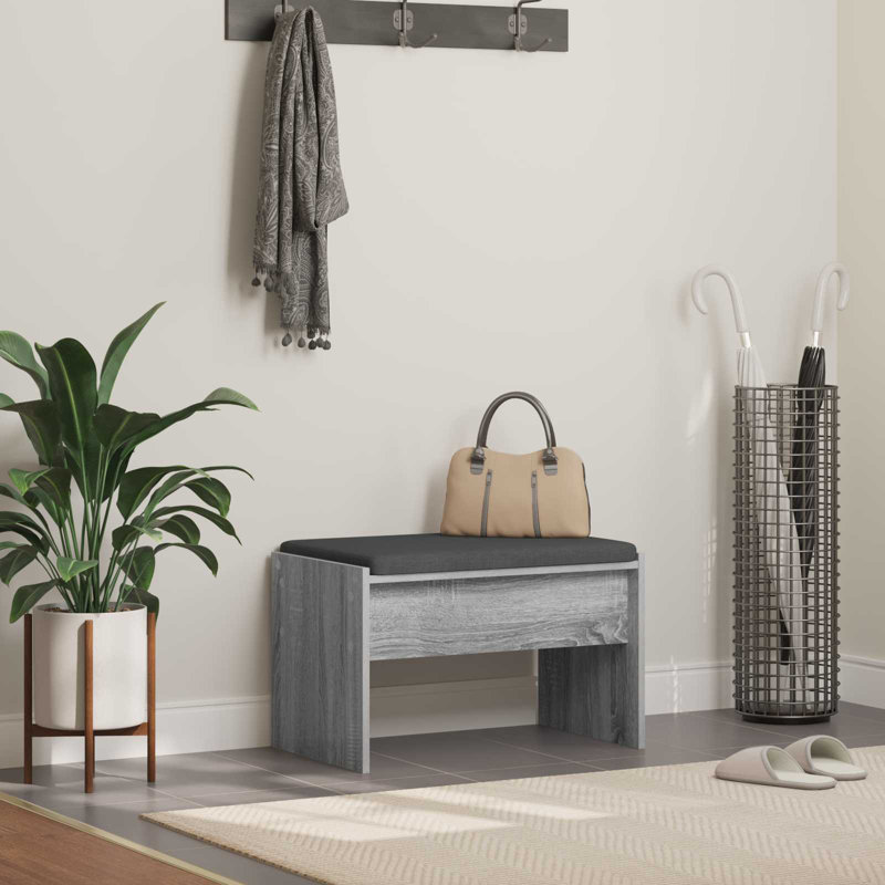 Bench, 40cm H x 63cm W x 38cm D, Grey Sonoma