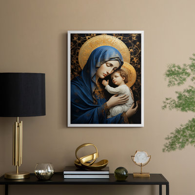 Série Religious Lxxx - reproduction encadrée de qualité supérieure - prête à être accrochée - aucun clou requis