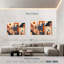 Abstrait architecture Mid-Century sur toile 3 pièces-788401593