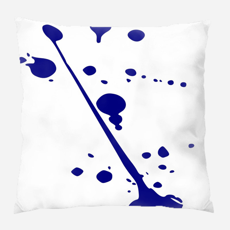 Floral Reversible Throw Pillow, Microsuede, Indoor, Light Blue