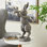 Cole And Grey Polystone Textured Rabbit Decorative Sculpture With Telescope