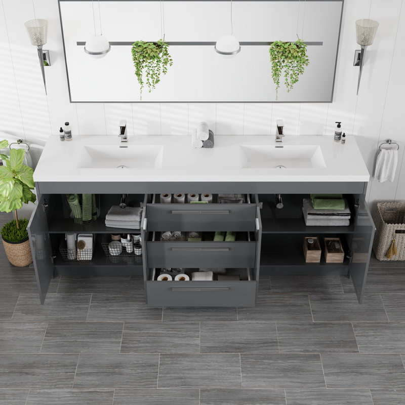Wauconda 83" Double Bathroom Vanity Set