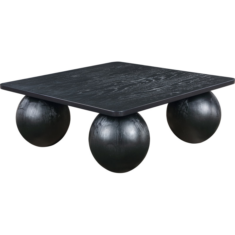 Table basse en placage de chêne Fitch, Noir, noir, noir, noir