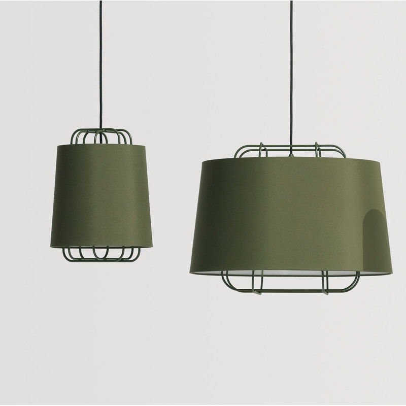 Perimeter 1 - Light Pendant, Olive, 17" H x 23" W x 23" D