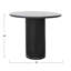 Table ronde en bois de manguier avec base nervurée Octavia, teint en noir-1533219511