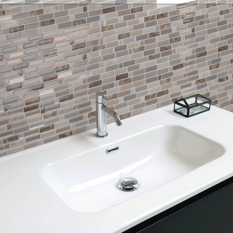 Carreau de mosaïque en gel auto-adhésif l 9,36 po x L 9,73 po