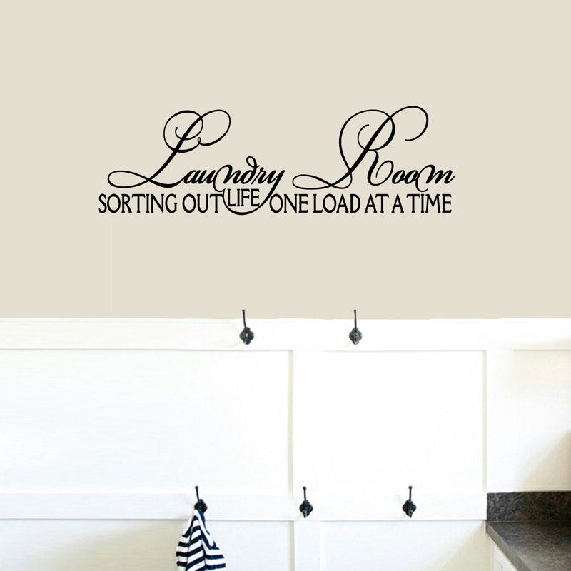Text & Numbers Non-Wall Damaging Wall Decal, Black