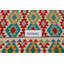 Tapis oriental géométrique en laine Kilim 6 x 8