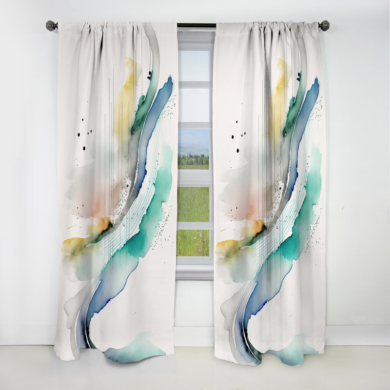 Eloi - Minimalism Curtain - Blackout Abstract Curtain - 1 Panels, L 52 po x L 95 po