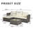 2 Pieces Patio Furniture Set,Outdoor Woven Sectional L- Shaped Patio Furniture ,Wicker Conversation Set with Ottoman, Detachable Lounger Table for Backyard Poolside,Beige-1797342046