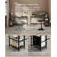 Alaudin Metal Base Computer Desk-1815766351