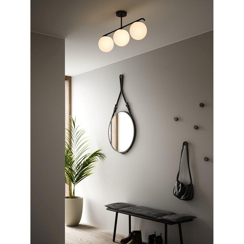 3 - Light Kitchen Island Pendant, Black, White