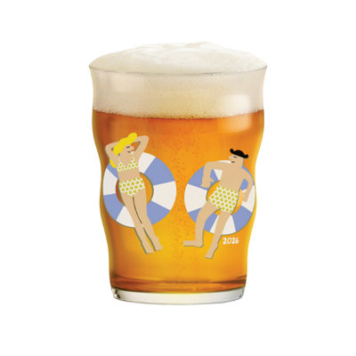 Holmegaard Mikkeller Pint Glass, Clear, Dia: 3.7"
