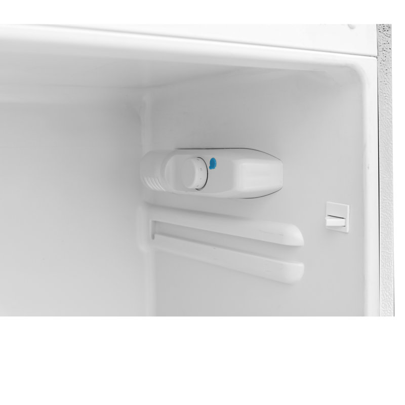 Compact White Smart Top-Freezer Refrigerator with Glass Shelves