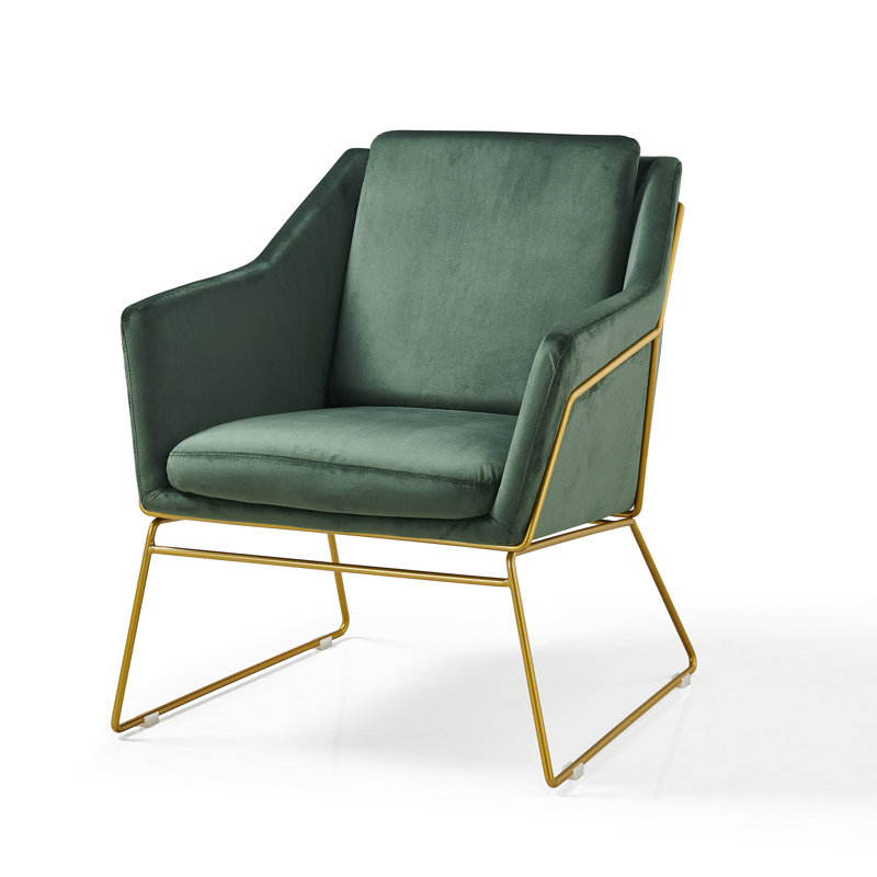 Talia Velvet Armchair, Green