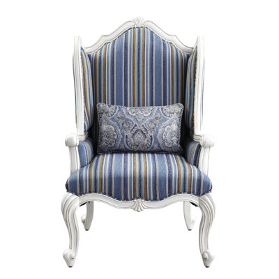 Fauteuil en tissu blanc, support intérieur en bois, siège à ressorts ensachés, 48,8 po Hauteur: cadre blanc avec pieds en résine, assise, largeur de 23 po