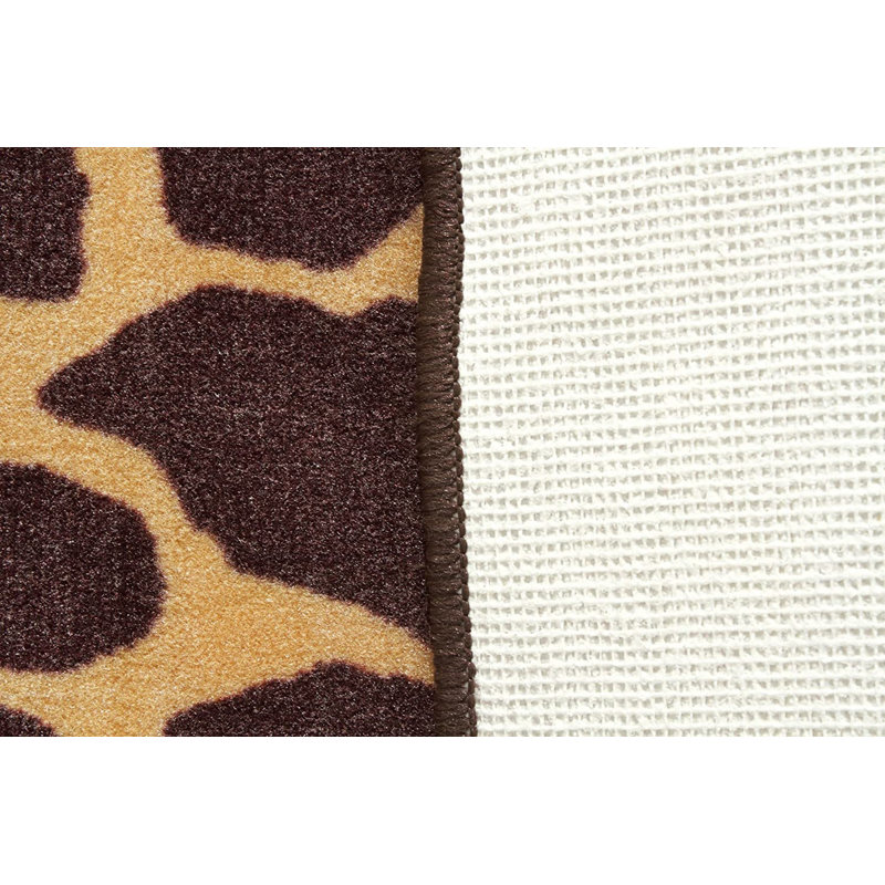 Tapis imprimé animal - Girafe, Rond 7 pi