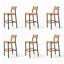 Chaise d'appoint à dossier bas en noyer (ensemble de 6)-342699458-342699460-342699463