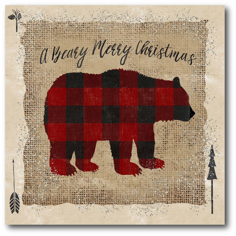 «Buffalo Check Beary Merry», impression sur toile