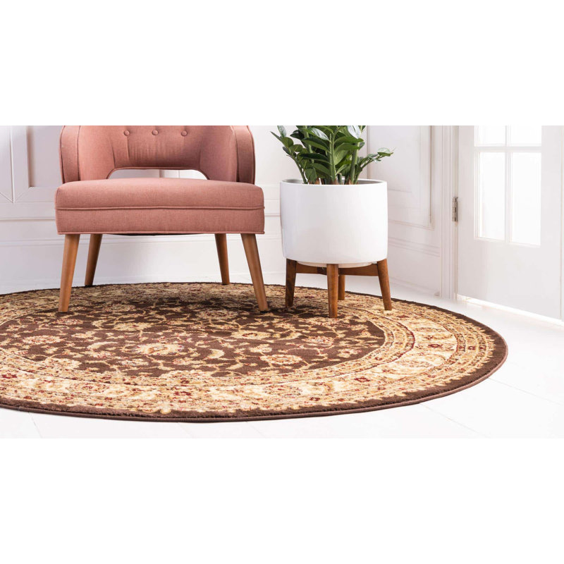 Tapis oriental Niles, Rond 7 pi 10 po, Brun