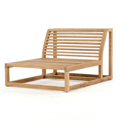 38.75" W Genuine Teak Slipper Chair
