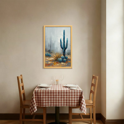 Plantes et fleurs, paysage de cactus du désert, reproduction d'art