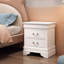 Table de chevet 2 tiroirs Temara White-1483977453