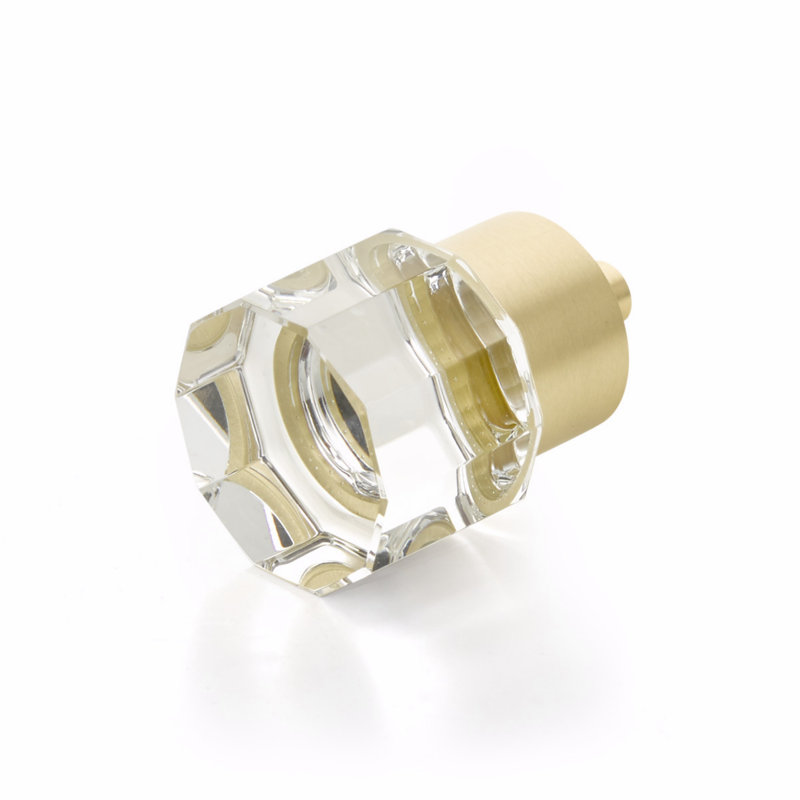 City Geometric Knob, Satin Brass