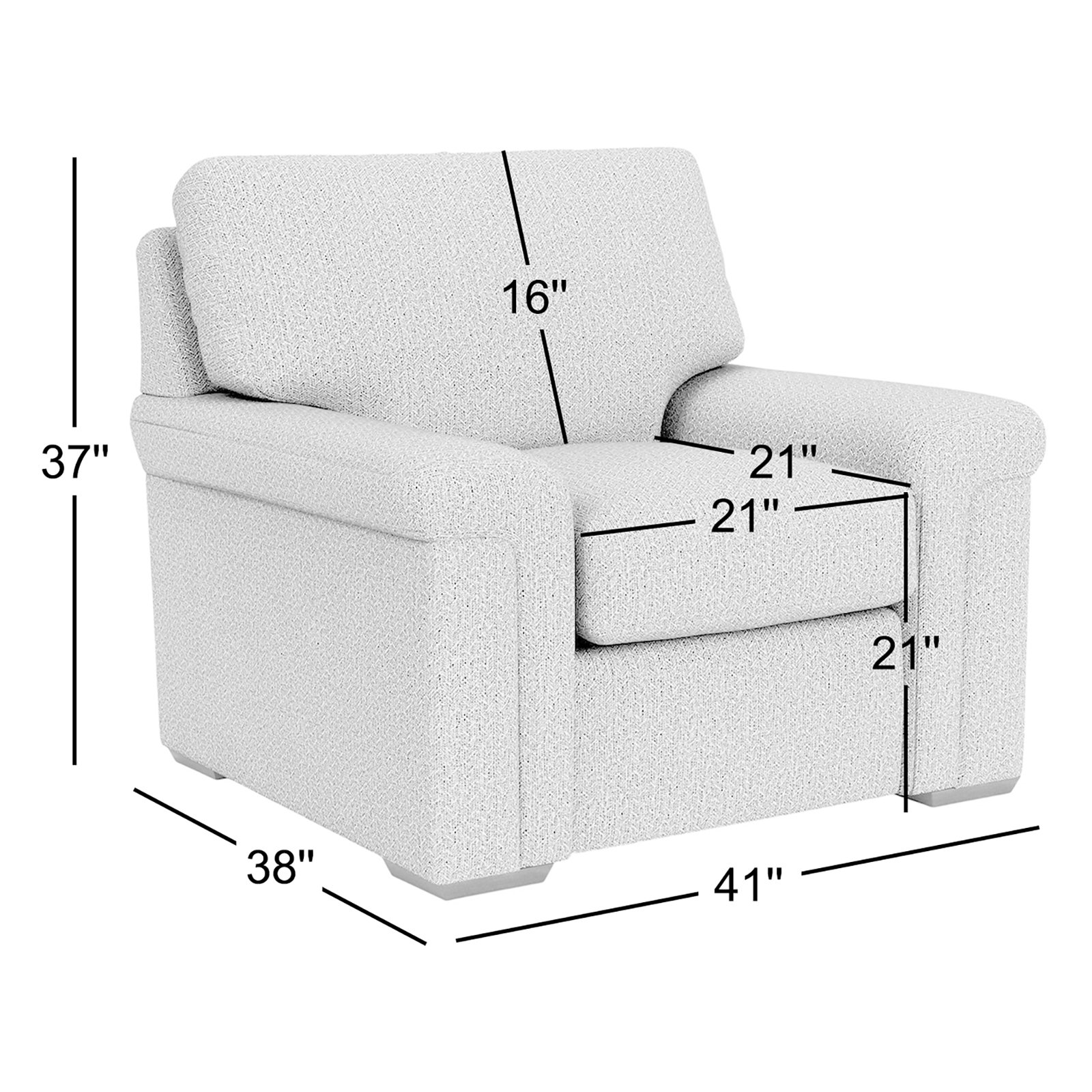 Chair and a Half, White Polypropylene/Olefin