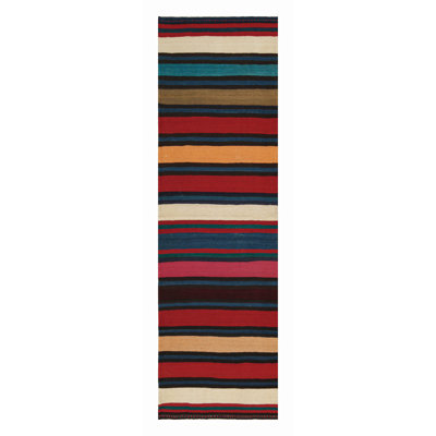 Vintage Kilim In Polychromatic Stripes By Rug & Kilim