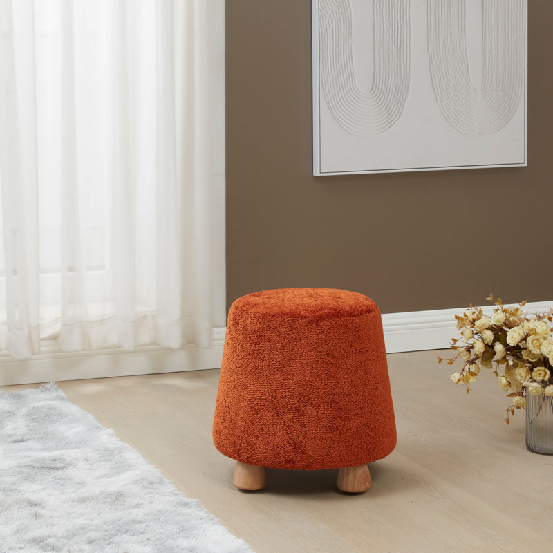 Repose-pieds rond en chenille, Rouille