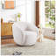 Fauteuil d'appoint pivotant, fauteuil demi-tonneau rembourré en tissu Boucle pour le confort et le style dans les salons-130790430