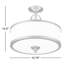 Plafonnier semi-encastré 3 lumières 15,75 po Rudy-1350977224