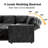 Sectional Sleeper Sofa With Pull Out Couch, Modern 5 Seat L Shaped Modular Couch, Sectionals Modular Sofa With Storage, Comfy Sectional Couches For Living Room & Apartment-1109446396