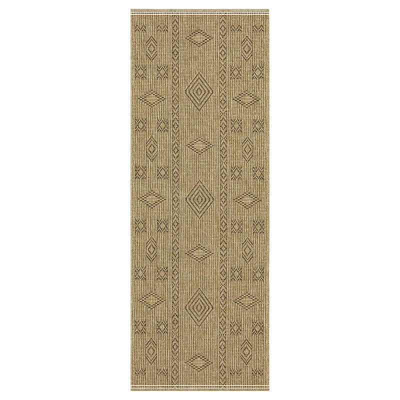 Tapis intérieur / extérieur en jute / moka, Tapis de couloir 2 pi 7 po x 7 pi 3 po