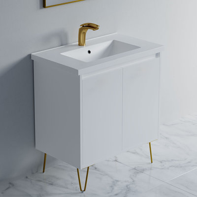 Etleva 30'' Single Bathroom Vanity with Ceramic Top