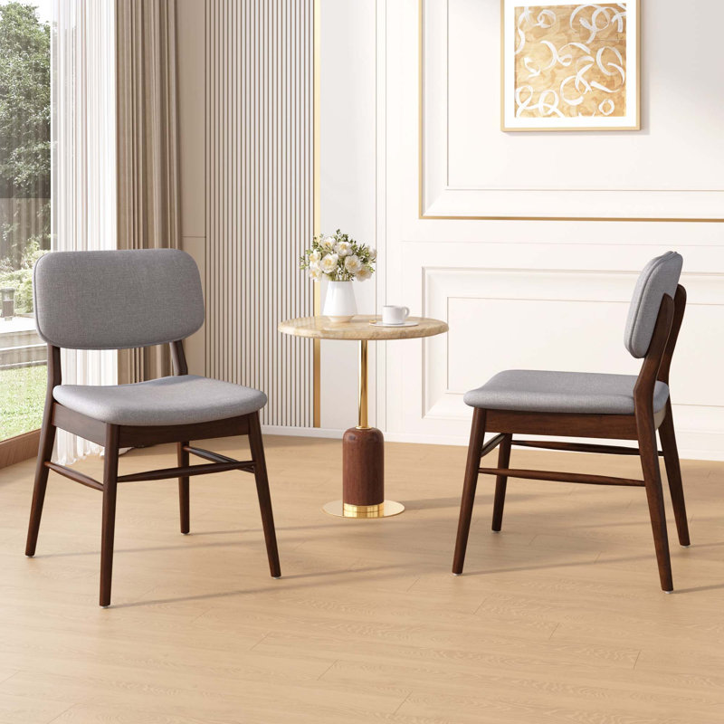 Chaise de salle à manger, Noyer, Gris clair