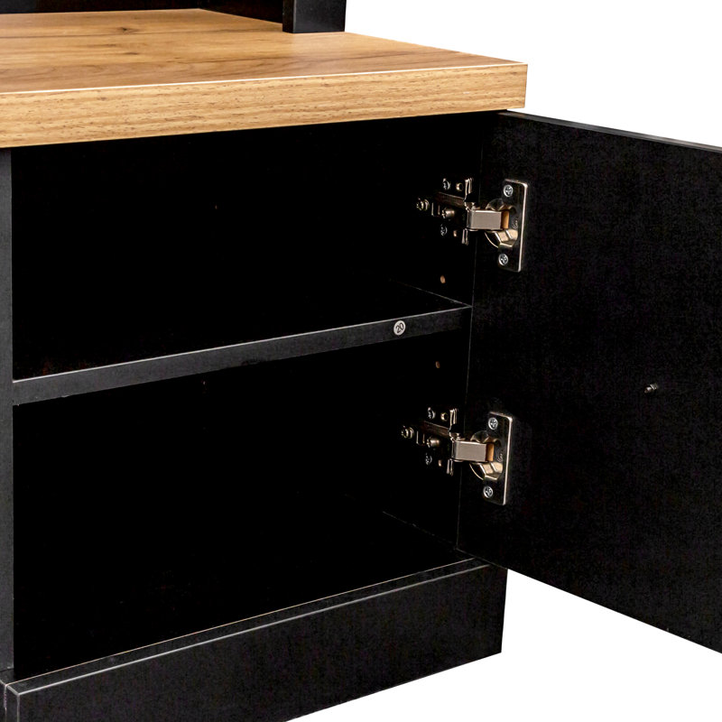 Hall Tree with Open Storage, Black