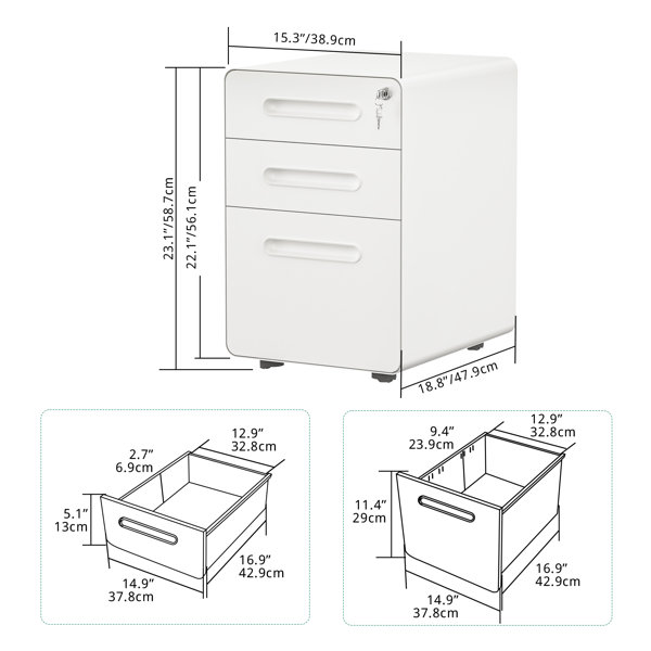 Low Price 3 Drawers Classeur Mobile En Metal 3 Tiroirs Simple Design Office  File Cabinet - China Steel Storage Metal File Cabinet, Office Steel Low  Height Filing Cabinet