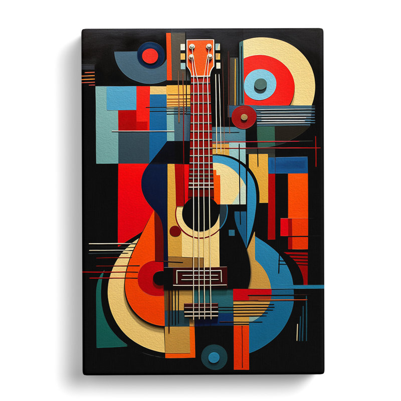 Guitar Constructivism - Print, 50cm H x 35cm W x 3cm D